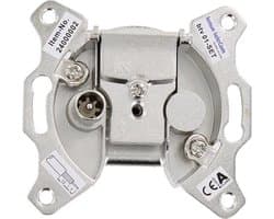 Braun Telecom wandcontactdoos BTV 01-SET met afdekplaat | Ziggo | Televisie einddoos