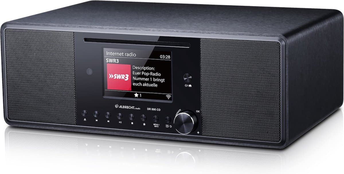 Albrecht DR 895 - Radio - Internetradio - DAB+ - FM - CD - Spotify - zwart — afbeelding 1
