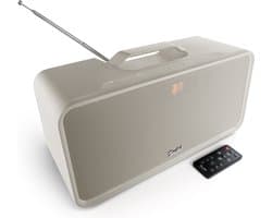 Teufel BOOMSTER - Bluetooth stereo speaker met DAB+ /FM - Lange speelduur - Spatwaterdicht IPX5 - zandwit