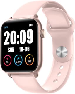 Belesy® Thermo Pro - Smartwatch - Horloge - 1.3 inch – Kleurenscherm - Full Touch - Lichaams thermometer - Roze - Siliconen — thumbnail 1