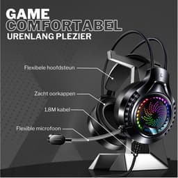 VERTREX Gaming Headset met Microfoon - Hoofdtelefoon - Headsets PC, PS5, PS4, Xbox, Nintendo Switch - 7.1 Surround Sound — thumbnail 4