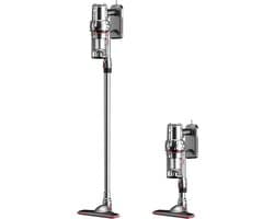 DrPhone EcoClean HandiVac – Handstofzuiger Met Drie Snelheden - 25000 PA Zuigkracht – Wandmotage Design – Vacuüm Cleaner – 1.1 Liter - Transparant