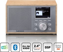 Lenco Radio op Batterijen - Compacte DAB FM Radio - Bluetooth - Houten behuizing - DAR-017WD - Noodradio - Noodpakket - Hout — thumbnail 4