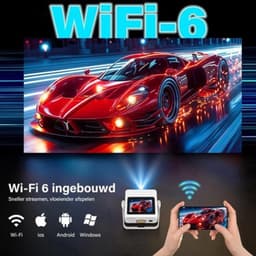 Beamer Smart - 1100 ANSI Lumen - Native Full HD 1080P Resolutie - Android Systeem - WiFi 6 Bluetooth - Draagbaar - Thuisbioscoop Projector — thumbnail 5