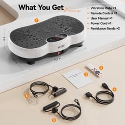 Vibratieplaat Black 20inch - 120 Snelheidsniveaus - 6,4 kg Gewicht - Elektrisch - Voor Spierversterking En Herstel — thumbnail 3