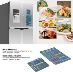 2 stuks airfryer-accessoires, magnetische kruidentips, Air Fryer kooktijd, Air Fryer kooktijd, accessoires voor luchtfriteuse met receptenkaarten, snelle referentiegids — thumbnail 3