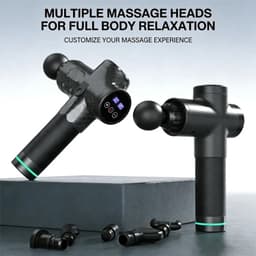 Marqs Massage gun - Massage pistool - Massage-gun - 30 Snelheidsniveaus - 6 Massagekoppen - Zwart - Ingebouwde 12V batterij — thumbnail 3