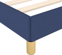 Bedframe met hoofdeinde, blauw, 140 x 190 cm, stof, familiebed, bedframe voor slaapkamer, hotel, logeerkamer — thumbnail 3