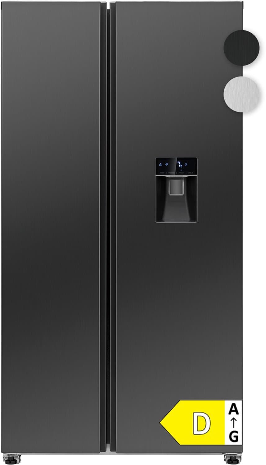 Bomann SBS 7367 - Amerikaanse Koelkast - Side-by-Side - 439 Liter - Total No Frost – Waterdispenser - Dark Inox Look — afbeelding 1