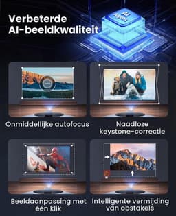 Beamer Smart - 1000 ANSI Lumen - Full HD 1080p Resolutie - LCD Scherm - Draagbaar Voor Thuisbioscoop — thumbnail 4
