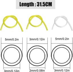 SnelShoppen - Universele Grasmaaier Brandstofslangen Set, 3 Brandstofklemmen, Carburetor Filter Set voor Grasmaaier en Kettingzaag, 3mm, 2mm, Duurzaam — thumbnail 5