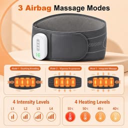 Massagegordel Rug Luchtkussens, 4 Warmte, 4 Intensiteit, 4 Airbags — thumbnail 2