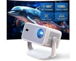 Beamer Native 1080P - 80W Vermogen - 1920 x 1080 Resolutie - LCD - Zwart - Voor Thuisbioscoop Projector