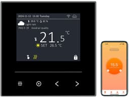 Slimme Thermostaat voor Elektrische Vloerverwarming, Digitale Programmeerbare Kamerthermostaat 16A, WiFi-elektrische verwarmingsthermostaat compatibel met Alexa, / — thumbnail 1
