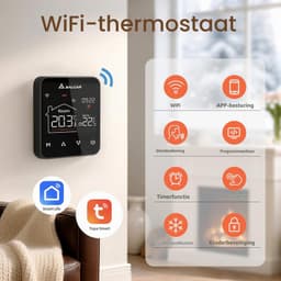 WiFi thermostaat, verwarming, smart voor water, vloerverwarming, programmeerbare lcd-kamerthermostaat, boiler, wifi, digitale vloerverwarming, compatibel met Alex Google Home 3A — thumbnail 3