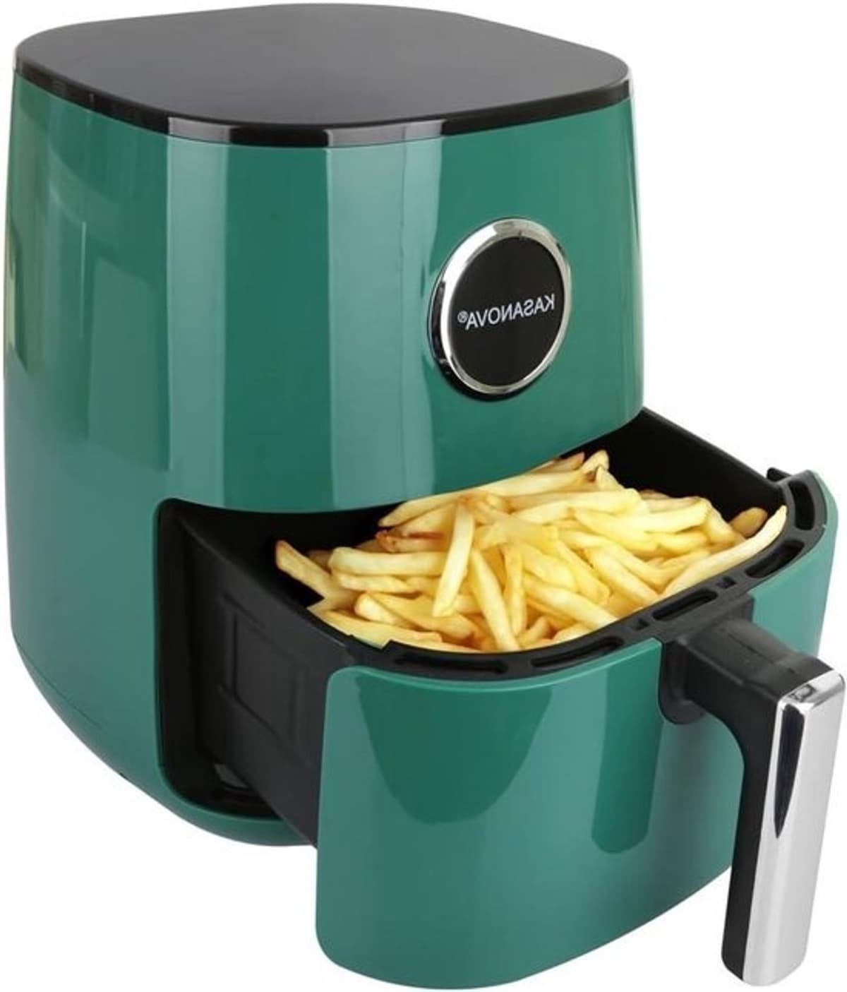 Digitale Luchtfriteuse - Heteluchtfriteuse - Frituren met Minder Olie - 7 Kookprogramma's - 4 Liter Capaciteit - Groen — afbeelding 1