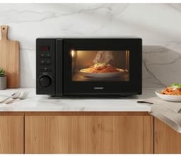 Solo magnetron - Compacte oven - Maaltijden verwarmen - 5 standen - 20 liter - Matzwart — thumbnail 1
