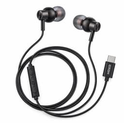 HOXO USB-C Oordopjes met Draad – In-Ear Koptelefoon met Microfoon en Volumeregeling – Hi-Fi Stereo Geluid – 1,2 Meter – Zwart — thumbnail 4