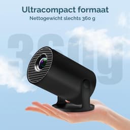 Mini Beamer Draagbaar - 1280 x 720 Resolutie - 18000 Lumen - DLP Technologie - HDMI USB 3,5mm - Voor Gaming En Thuisbioscoop — thumbnail 4