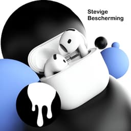 Studio Air Hoesje geschikt voor Airpods 5 - Wit - Schokbestendige Siliconen Case — thumbnail 3