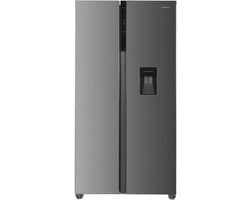 Heinner HSBS-HM439NFINVXWDD American Side-by-Side Koelkast met Waterdispenser 439 L – Smart-functie – ECO-functie – Deur-alarm – RVS – 5 Jaar Garantie