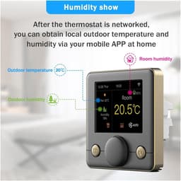 Slimme Thermostaat - Vloerverwarming Regelaar - Comfort Verhogend - App Afstandsbediening - 3A - Wit — thumbnail 4