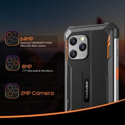 Blackview BV8900 Pro - Robuuste Smartphone - Met UWB Tag - 16GB RAM - 256GB - 10000mAh - Octa Core - 6,5 inch FHD+ 2.4K - 4G Dual SIM - IP68 Waterdicht - Outdoor Mobiele Telefoon - NFC GPS - Oranje — thumbnail 2