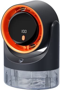 Draagbare airconditioner met 100 snelheden en 450 ml watertank - 4,5 W USB-C voor mini-verdampingskoeler voor thuiskantoor, camping, auto, slaapkamer - grijs — thumbnail 1