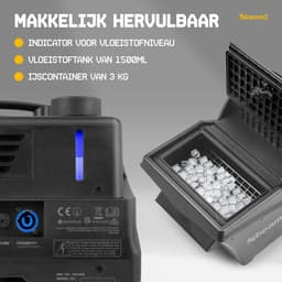 Rookmachine low fog - BeamZ ICE1400 - Laaghangende rook - Voor bruiloften, events en DJ’s - 1400W — thumbnail 5