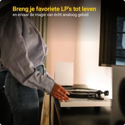Pro-Ject E1.2 BT Bluetooth Platenspeler – met Phono Voorversterker – Plug and Play – 33/45 RPM – LP Speler – Handmatige Platenspeler – Wit — thumbnail 4