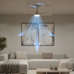 Philips Fixed Blade Ventilator met LED lamp - Diameter: 106cm - 2650 Lumen - Instelbaar wit licht van 3000K tot 6500K - Dimbaar tot 5% - Inclusief afstandsbediening - Wit — thumbnail 2