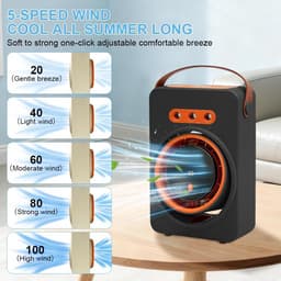 mini Aircooler 4-in-1 Draagbaar – Luchtkoeler, Ventilator, Luchtbevochtiger & Luchtreiniger – 1800 mAh – 5 Snelheden – 160 ml Watertank – USB – Met Timer — thumbnail 3