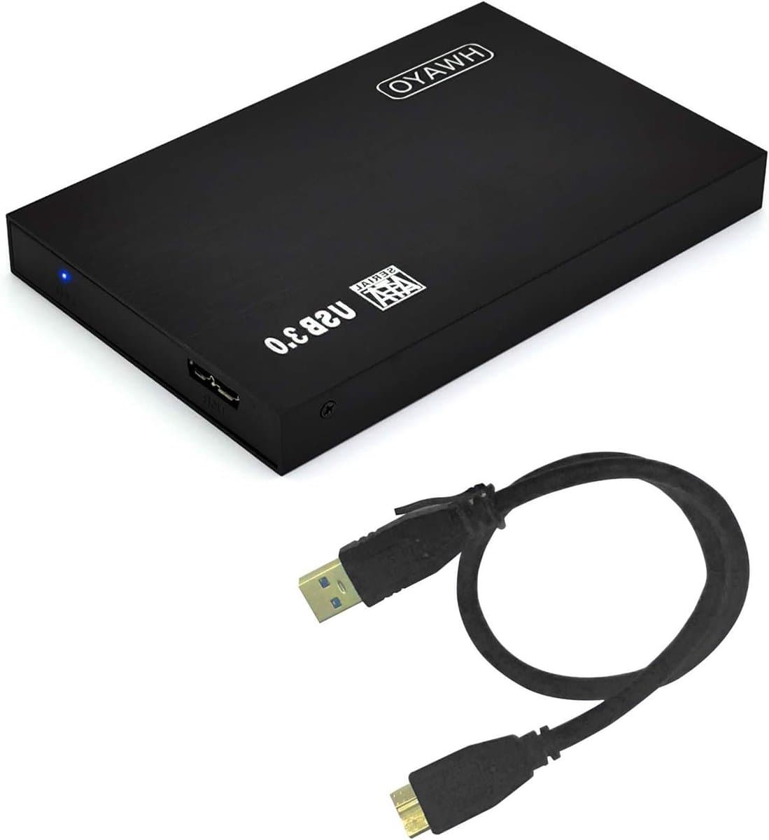 Externe Harde Schijf - Draagbare HDD - Bestanden Opslaan - Ultra Slank Ontwerp - 2.5 inch - Zwart — afbeelding 1