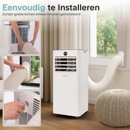 Mobiele Airco - Draagbare Airco Airconditioner - Ruimte Koelen - Wi-Fi Bediening - 7000 BTU - Wit — thumbnail 3