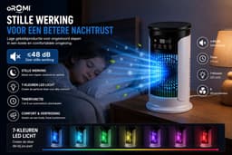 oROMI Mini Aircooler met Waterverneveling – 6 Snelheden – 300 ml Watertank – 7 Kleuren LED – Timer – USB Tafelventilator met 2 Koelelementen — thumbnail 5