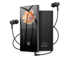 Fokelyi MP3 Speler MP4 - 32GB Ingebouwd Geheugen -Inclusief Bedrade Oordopjes- 2.4 Inch Scherm -Muziekspeler- Tot 128GB SD Kaart - Bluetooth - Inclusief Bedrade Oordopjes - Draagbaar Speler