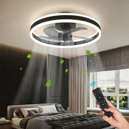 Plafondventilator Lamp - RGB - Smart Lamp - 6 Standen - Dimbaar - Kroonluchter Ventilator - Chandelier Fan - Woonkamer Lamp - Ventilator Lampen - Stille Motor — thumbnail 1