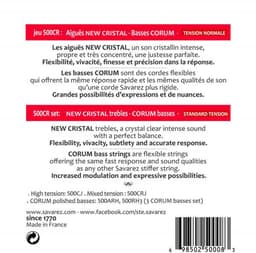 snarenset klassieke gitaar - 500-CR - New Cristal trebles silverwound Corum normal tension — thumbnail 2