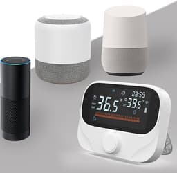 Slimme Ketelthermostaat - Draadloze Thermostaatregeleenheid - Verwarming Instellen - App-bediening - 1W Stroomverbruik - Wit — thumbnail 4