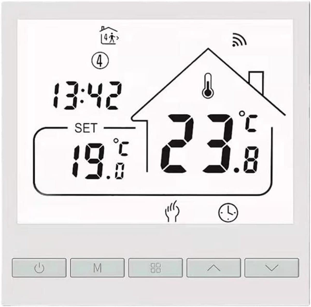 Vloerthermostaat - Temperatuurregelaar - Vloerverwarming - Wifi & App Bediening - 220V - Wit — afbeelding 1