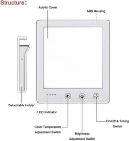 Lichttherapie Lamp 10000Lux Elektrodeloos Dimmen Driekleurige Aanpassing Boost slaap en concentratie — thumbnail 2