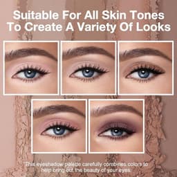 Nude oogschaduwpalet met 5 fluweelzachte, koelgetinte kleuren voor dagelijks gebruik en een natuurlijke make-up look — thumbnail 4