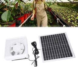 Zonnepaneel Ventilator - Afzuigventilator - Luchtcirculatie Verbeteren - IP67 Waterdicht - 20W Vermogen - Zwart — thumbnail 4
