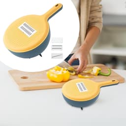 Voedselhakmolen - Keukenmachine - Snel Groenten Snijden - 6-in-1 Multifunctioneel - 27 cm Hoog - Blauw — thumbnail 4