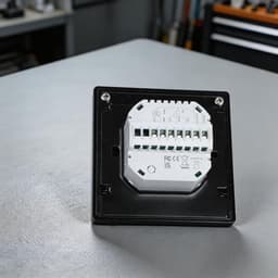 Slimme thermostaat - Programmeerbaar apparaat - Energie besparen - Precieze temperatuurregeling - 124 mm dun - Zwart — thumbnail 3