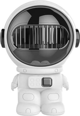 Bladloze Bureaublower - Persoonlijke Ventilator - Bureau Verkoeling - Astronaut Vorm - 10x115x10 cm - Wit — thumbnail 1