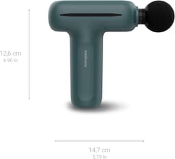 SnelShoppen - Mini massage gun massagepistool met 4 opzetstukken, smart mode & 5 intensiteitsniveaus voor ontspanning, lange batterijduur, inclusief o — thumbnail 5