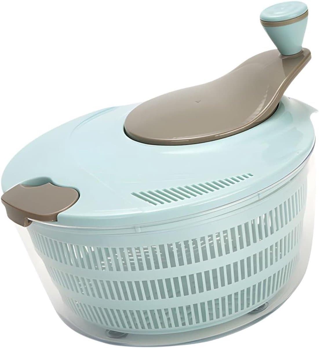 Salade Spinner - Groente Droger - Snel Groenten Wassen - Grote Capaciteit - 25cm - Blauw — afbeelding 1