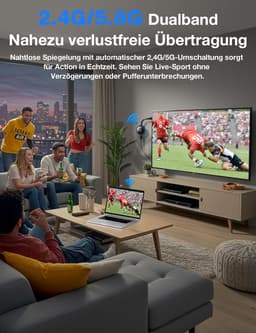 SnelShoppen - 4K 5G Draadloze Display Adapter - Plug & Play voor Smartphone, Laptop, Monitor, Projector - Compatibel met iOS, Android, Windows, Mac OS — thumbnail 3