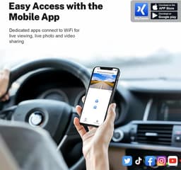 SnelShoppen - 4K UHD 2160P Dashcam Auto, OEM Look voor Volvo EX30 2024-2026, Loop Recording, G-Sensor, WiFi & App, Eenvoudig te Installeren, 64GB Gehe — thumbnail 4
